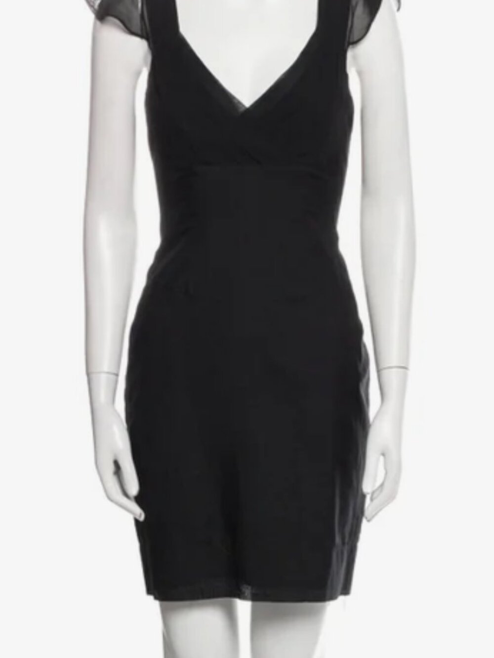 AllSaints 100% Silk classic sweetheart mini dress deep blue